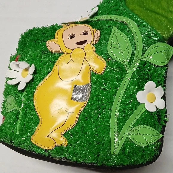 Dolls Kill x Teletubbies Platform Boots Multicolor Fur & Turf Kawaii RARE Size 6 - Picture 11 of 16